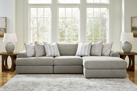 Avaliyah Ash 3-Piece Sectional with Chaise -  Ashley - Luna Furniture