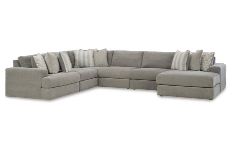 Avaliyah Ash 6-Piece Sectional with Chaise -  Ashley - Luna Furniture