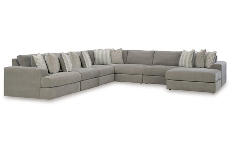 Avaliyah Ash 7-Piece Sectional with Chaise -  Ashley - Luna Furniture