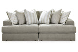 Avaliyah Ash 2-Piece Sectional Loveseat from Ashley - Luna Furniture