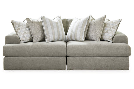 Avaliyah Ash 2-Piece Sectional Loveseat -  Ashley - Luna Furniture