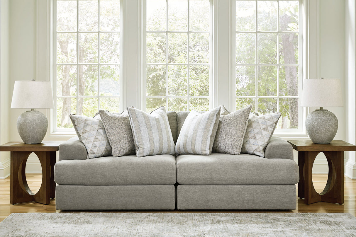 Avaliyah Ash 2-Piece Sectional Loveseat from Ashley - Luna Furniture