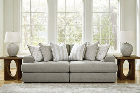 Avaliyah Ash 2-Piece Sectional Loveseat -  Ashley - Luna Furniture