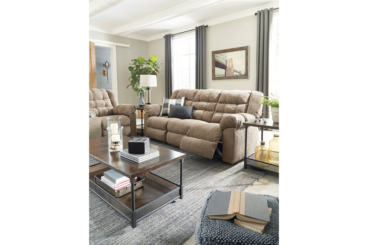 Workhorse Cocoa Reclining Sofa and Loveseat -  Ashley - Luna Furniture