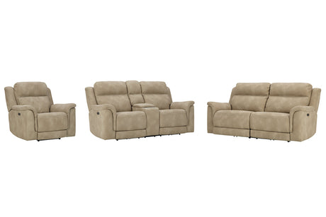 Next-Gen DuraPella Sand Power Reclining Sofa, Loveseat and Recliner -  Ashley - Luna Furniture