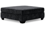 Lavernett Charcoal 3-Piece Sectional and Oversized Ottoman -  Ashley - Luna Furniture