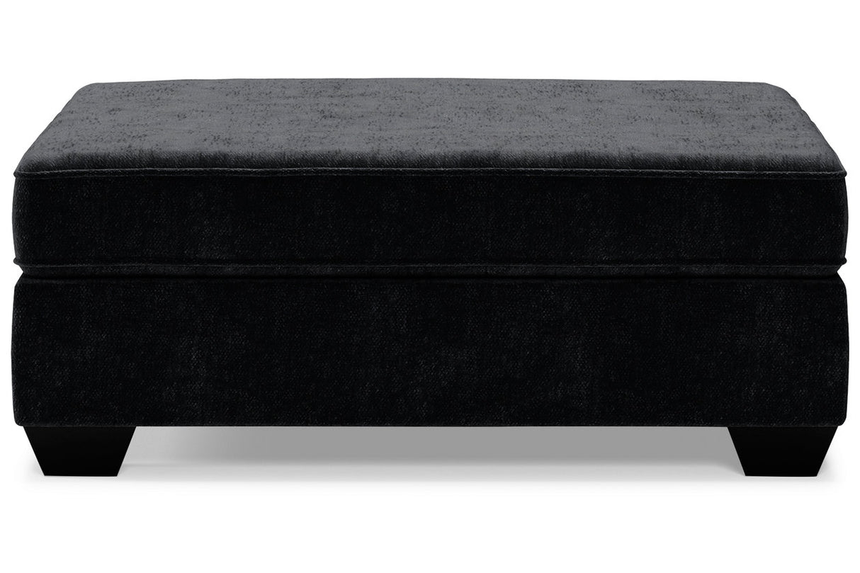 Lavernett Charcoal 3-Piece Sectional and Oversized Ottoman -  Ashley - Luna Furniture