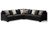 Lavernett Charcoal 3-Piece Sectional -  Ashley - Luna Furniture