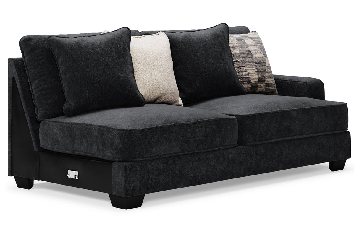 Lavernett Charcoal 4-Piece Sectional with Ottoman -  Ashley - Luna Furniture