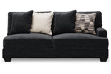 Lavernett Charcoal 4-Piece Sectional with Ottoman -  Ashley - Luna Furniture