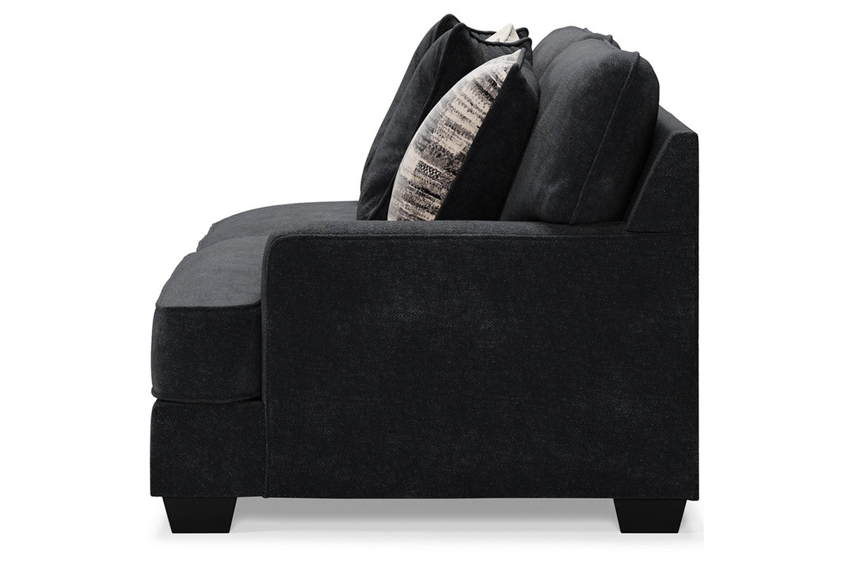 Lavernett Charcoal 4-Piece Sectional with Ottoman -  Ashley - Luna Furniture