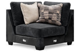 Lavernett Charcoal 4-Piece Sectional with Ottoman -  Ashley - Luna Furniture