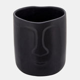 6" Face Vase, Black from Sagebrook Home - Luna Furniture