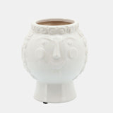 6" Grandma Face Planter, White from Sagebrook Home - Luna Furniture