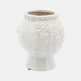 6" Grandma Face Planter, White from Sagebrook Home - Luna Furniture