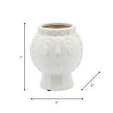 6" Grandma Face Planter, White from Sagebrook Home - Luna Furniture