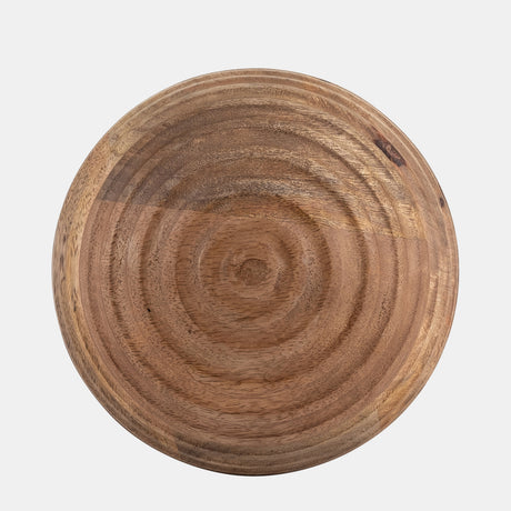 6" Wooden Orb W/ Ridges, Natural from Sagebrook Home - Luna Furniture