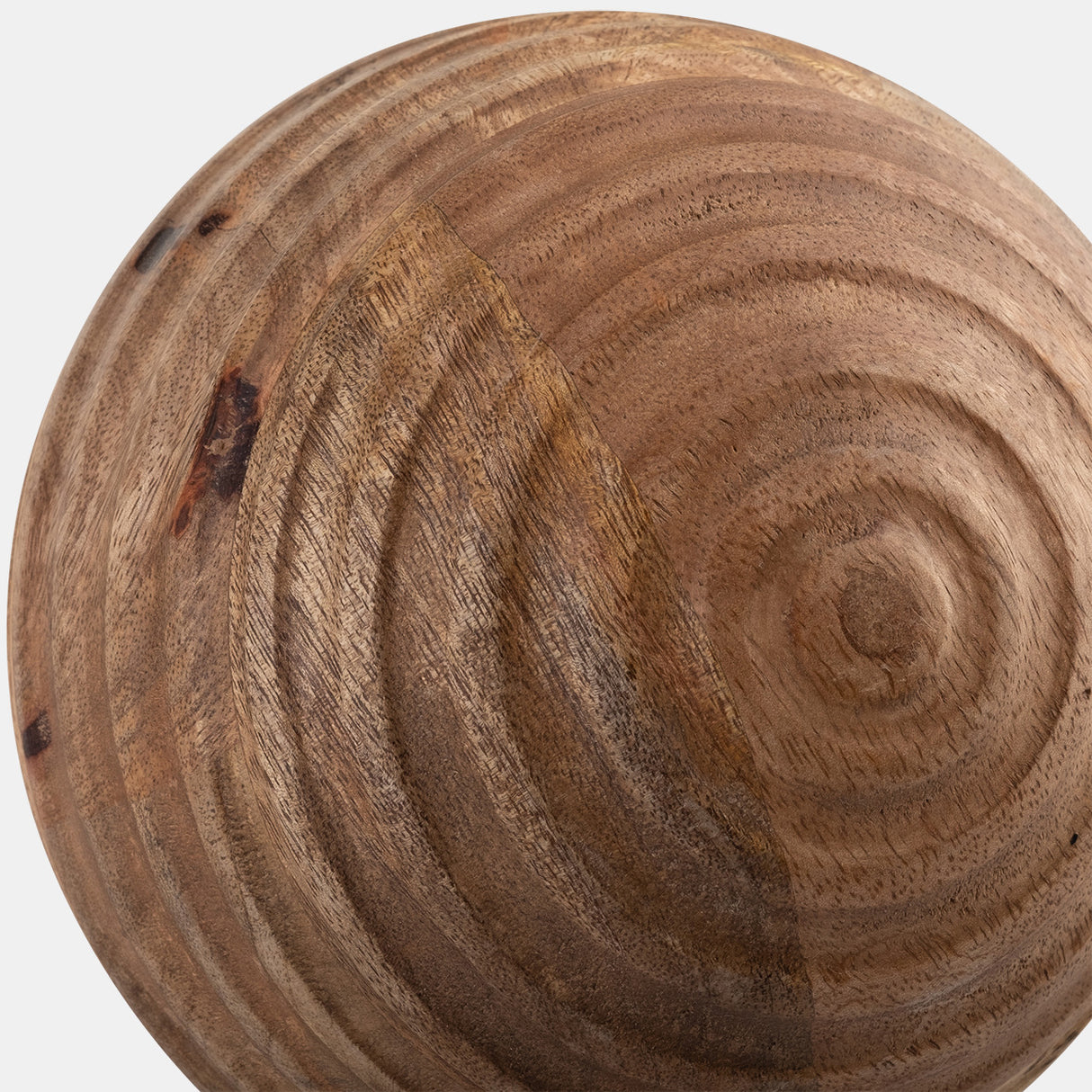 6" Wooden Orb W/ Ridges, Natural from Sagebrook Home - Luna Furniture