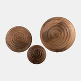 6" Wooden Orb W/ Ridges, Natural from Sagebrook Home - Luna Furniture