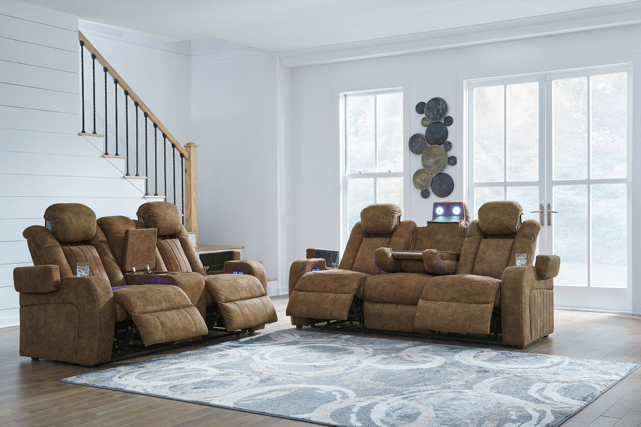 Wolfridge Brindle Power Reclining Living Room Set from Ashley - Luna Furniture