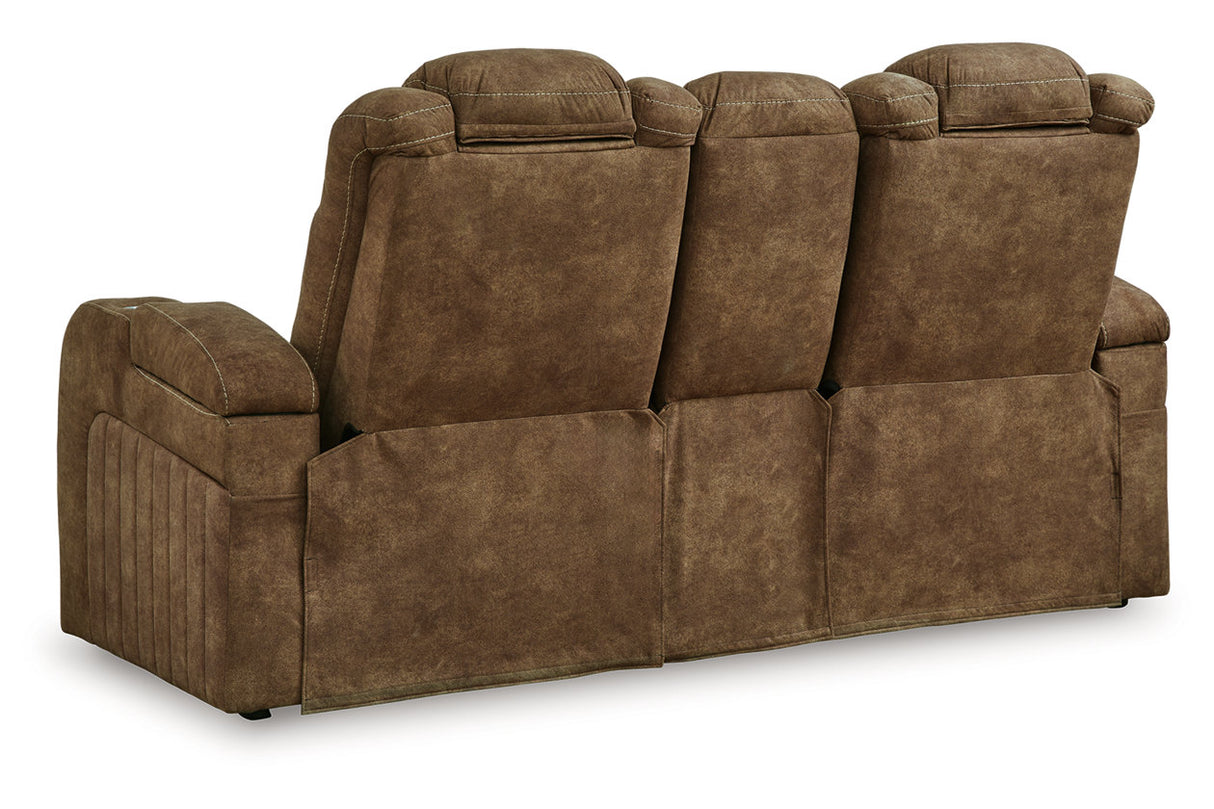 Wolfridge Brindle Power Reclining Sofa, Loveseat and Recliner -  Ashley - Luna Furniture