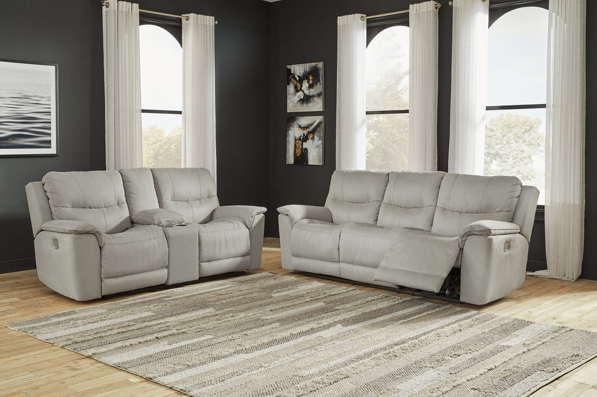 Next-Gen Gaucho Fossil Power Reclining Sofa and Loveseat -  Ashley - Luna Furniture