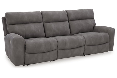 Next-Gen DuraPella Slate 3-Piece Power Reclining Sectional Sofa -  Ashley - Luna Furniture