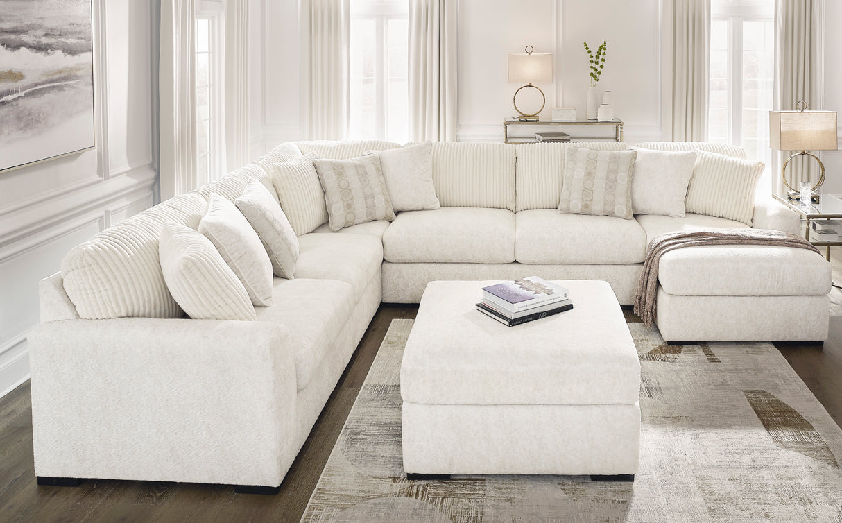 Chessington Ivory 4-Piece RAF Chaise Sectional -  Ashley - Luna Furniture