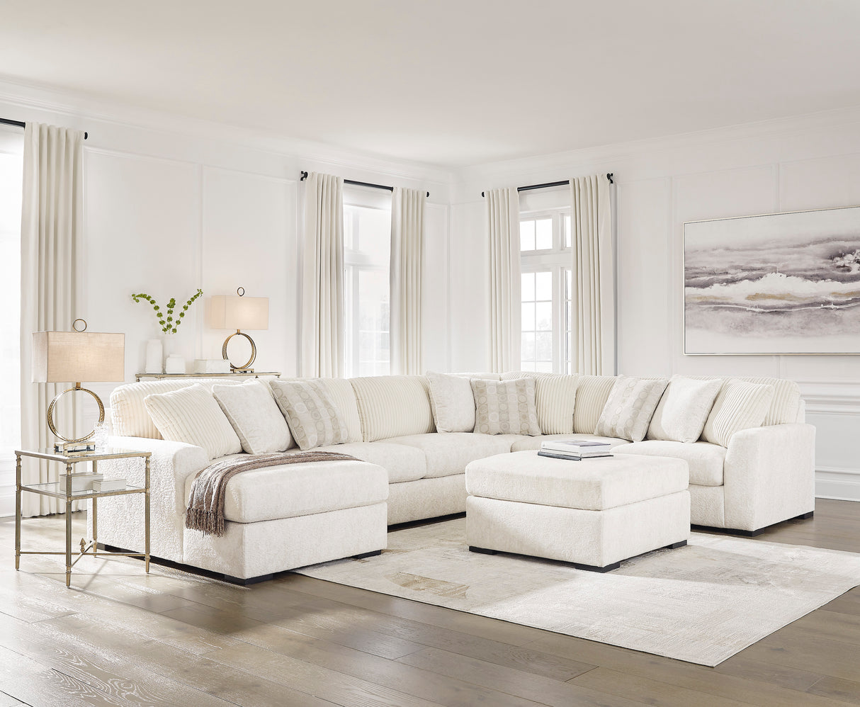 Chessington Ivory 4-Piece LAF Chaise Sectional from Ashley - Luna Furniture