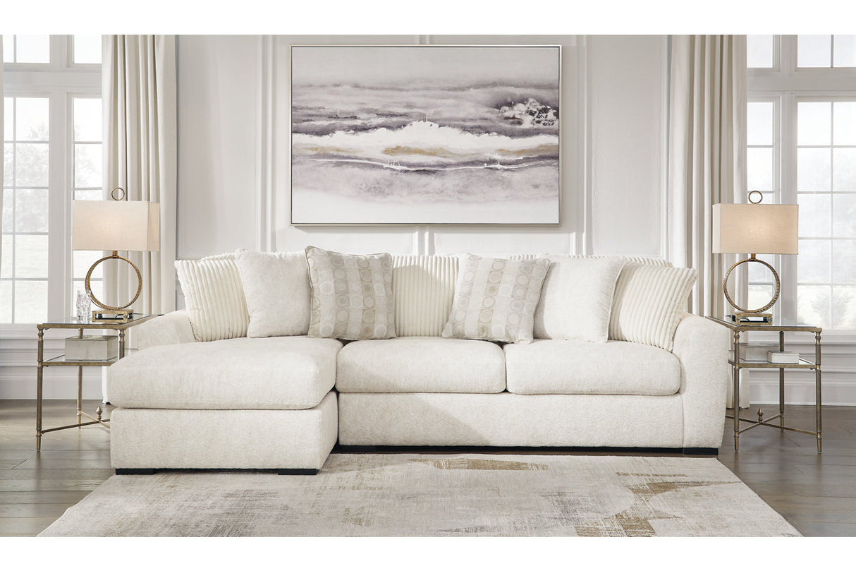 Chessington Ivory 2-Piece Sectional with Chaise from Ashley - Luna Furniture