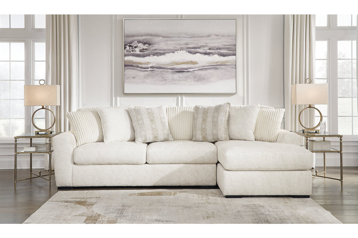 Chessington Ivory 2-Piece Sectional with Chaise from Ashley - Luna Furniture