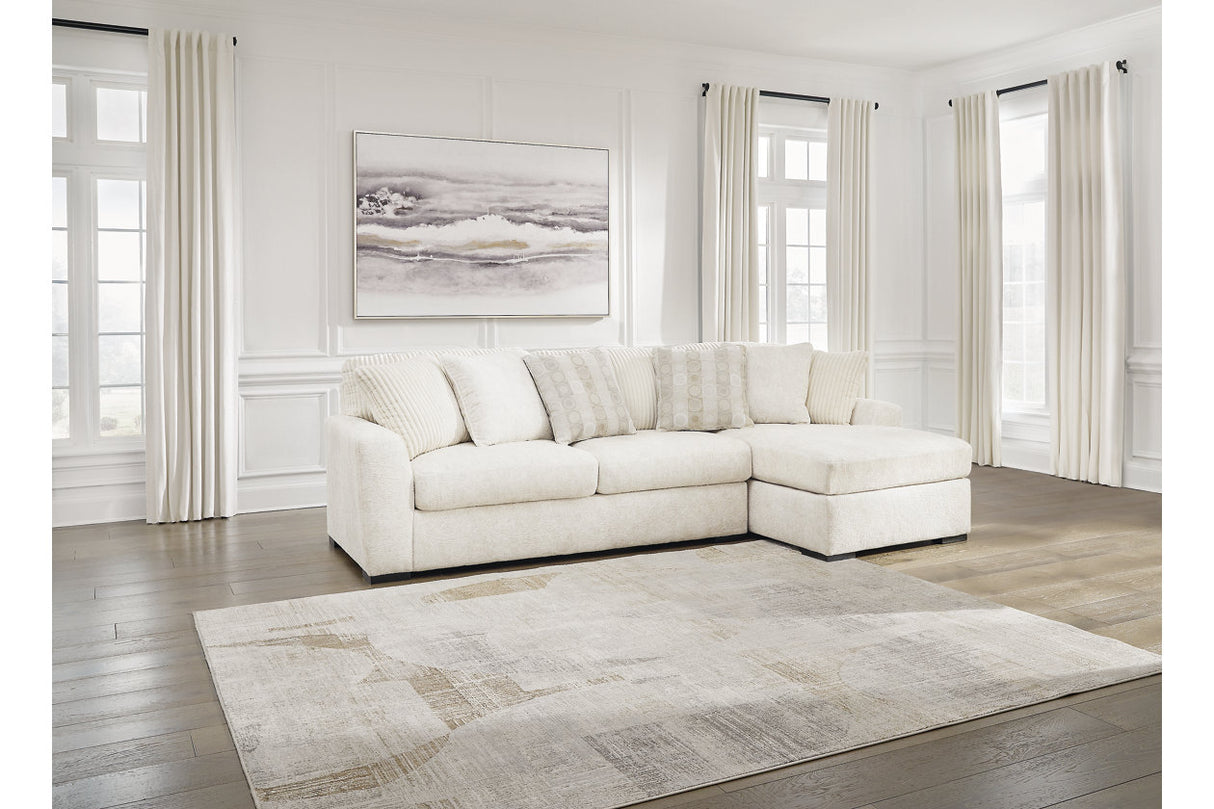 Chessington Ivory 2-Piece Sectional with Chaise from Ashley - Luna Furniture