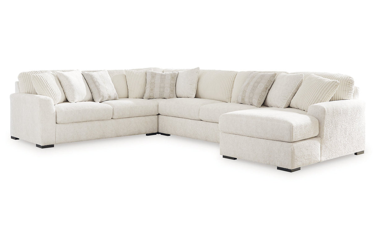 Chessington Ivory 4-Piece Sectional with Chaise from Ashley - Luna Furniture