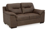 Maderla Walnut Sofa and Loveseat -  Ashley - Luna Furniture