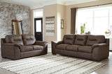 Maderla Walnut Sofa and Loveseat -  Ashley - Luna Furniture