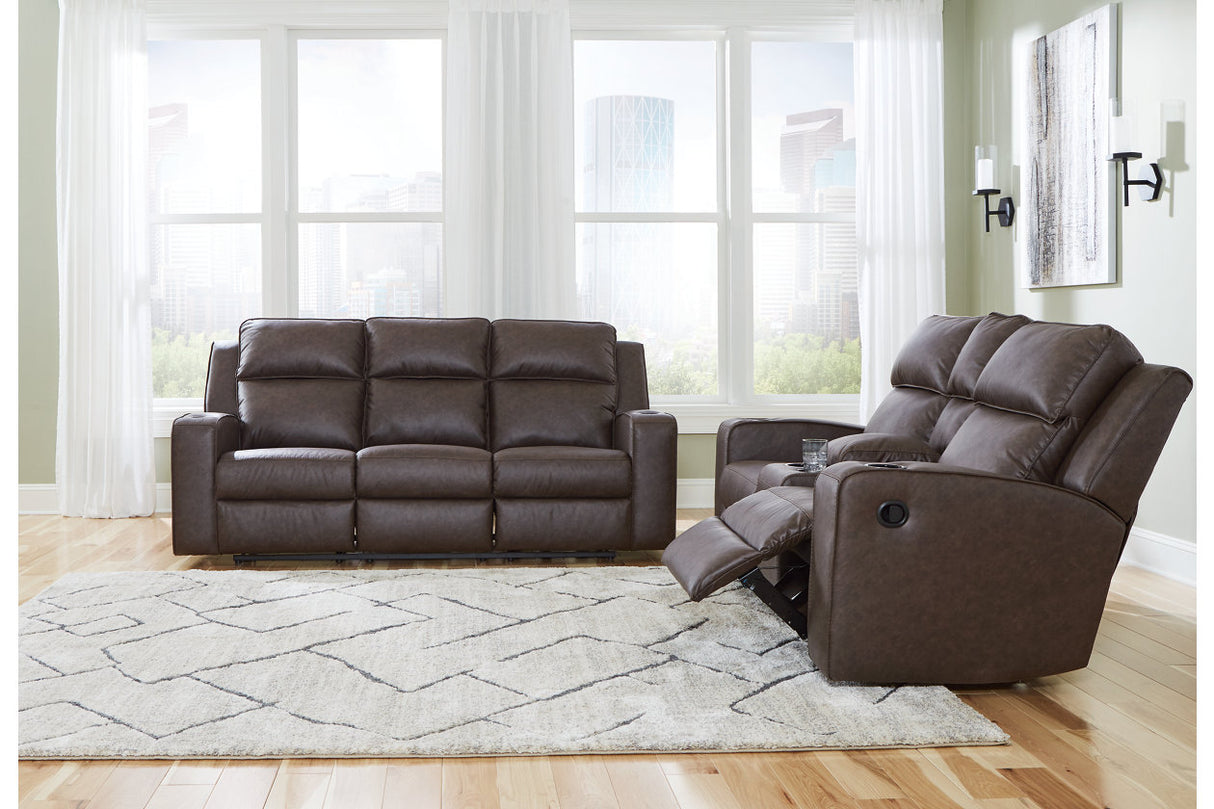 Lavenhorne Umber Reclining Living Room Set -  Ashley - Luna Furniture