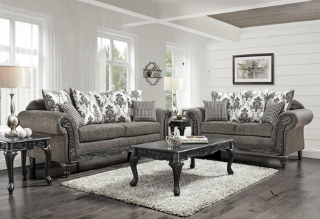 Enel Charcoal Sofa and Loveseat from Happy Homes - Luna Furniture