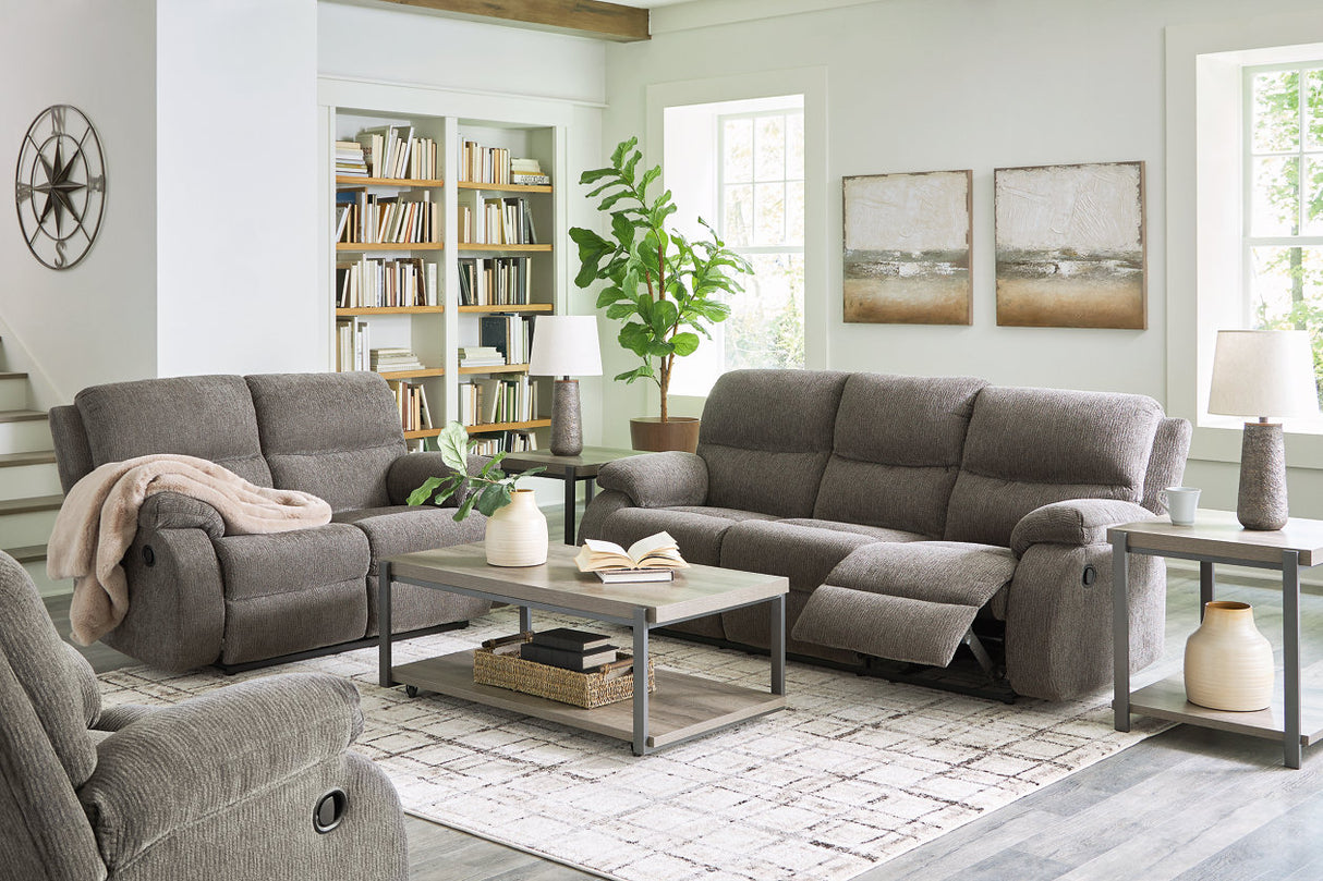 Scranto Brindle Reclining Sofa, Loveseat and Recliner -  Ashley - Luna Furniture