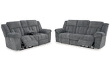 Tip-Off Slate Power Reclining Living Room Set from Ashley - Luna Furniture