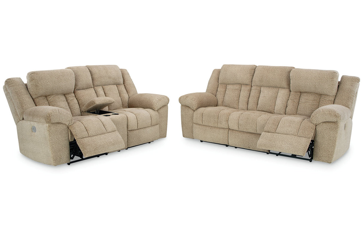 Tip-Off Wheat Power Reclining Living Room Set from Ashley - Luna Furniture