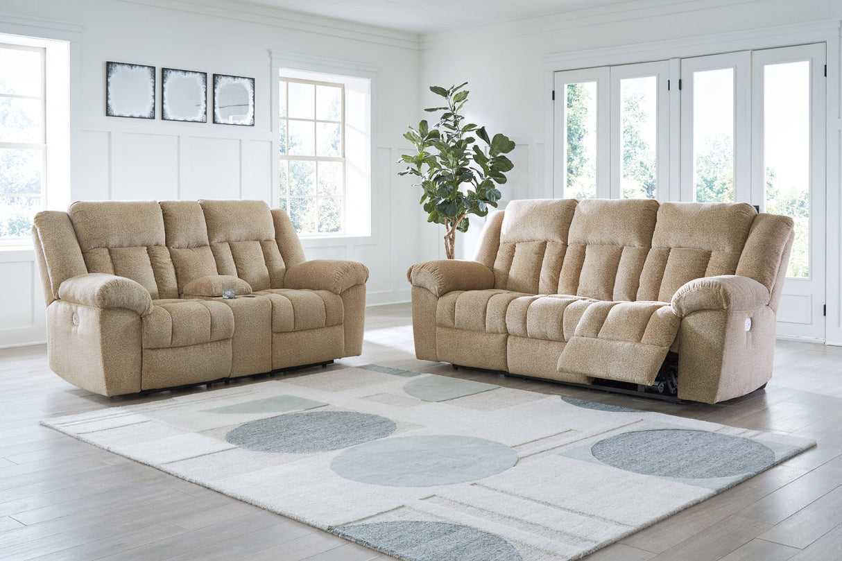 Tip-Off Wheat Power Reclining Living Room Set from Ashley - Luna Furniture