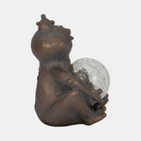 7" Frog With Solar Orb, Antique Copper from Sagebrook Home - Luna Furniture