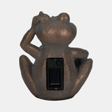 7" Frog With Solar Orb, Antique Copper from Sagebrook Home - Luna Furniture