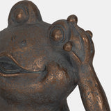 7" Frog With Solar Orb, Antique Copper from Sagebrook Home - Luna Furniture