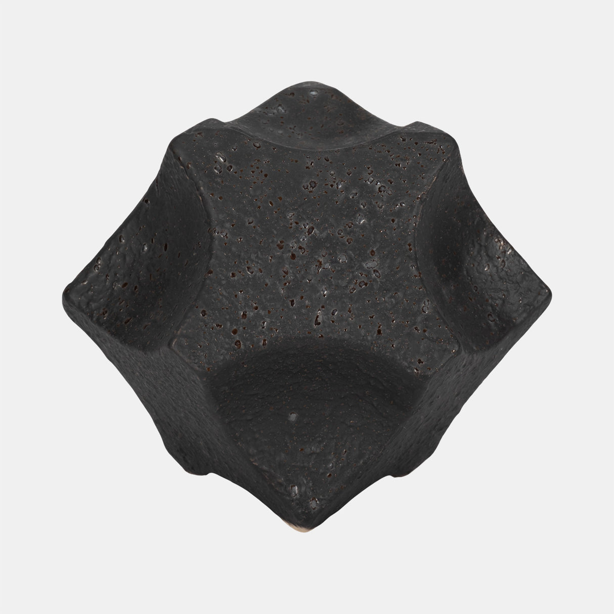 7" Textured Geometric Orb, Black from Sagebrook Home - Luna Furniture