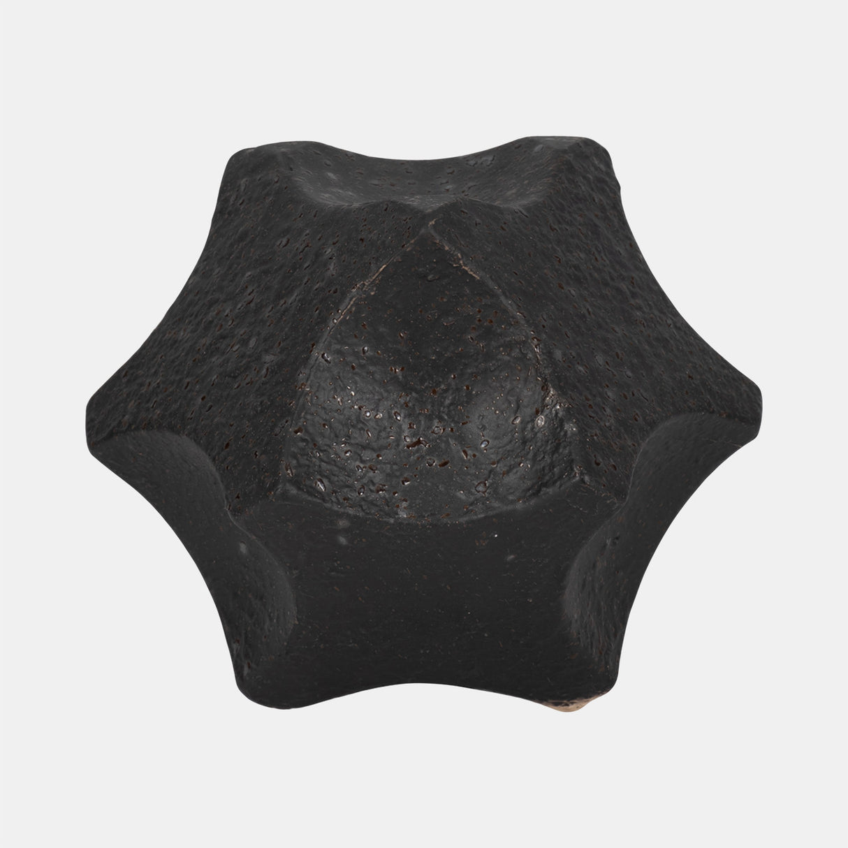 7" Textured Geometric Orb, Black from Sagebrook Home - Luna Furniture