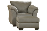 Darcy Cobblestone Chair and Ottoman -  Ashley - Luna Furniture