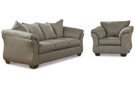 Darcy Cobblestone Sofa and Chair -  Ashley - Luna Furniture