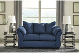 Darcy Blue Loveseat and 2 Chairs -  Ashley - Luna Furniture