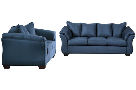 Darcy Blue Sofa and Loveseat -  Ashley - Luna Furniture